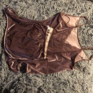 Velvet Lacy Sleepwear Set